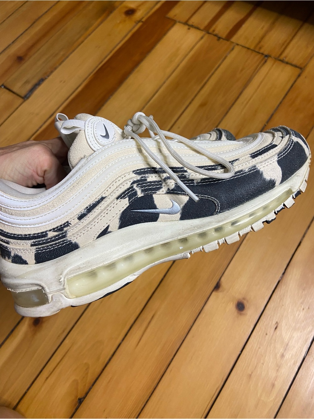 Nike Air Max cow print sued women’s 9.5